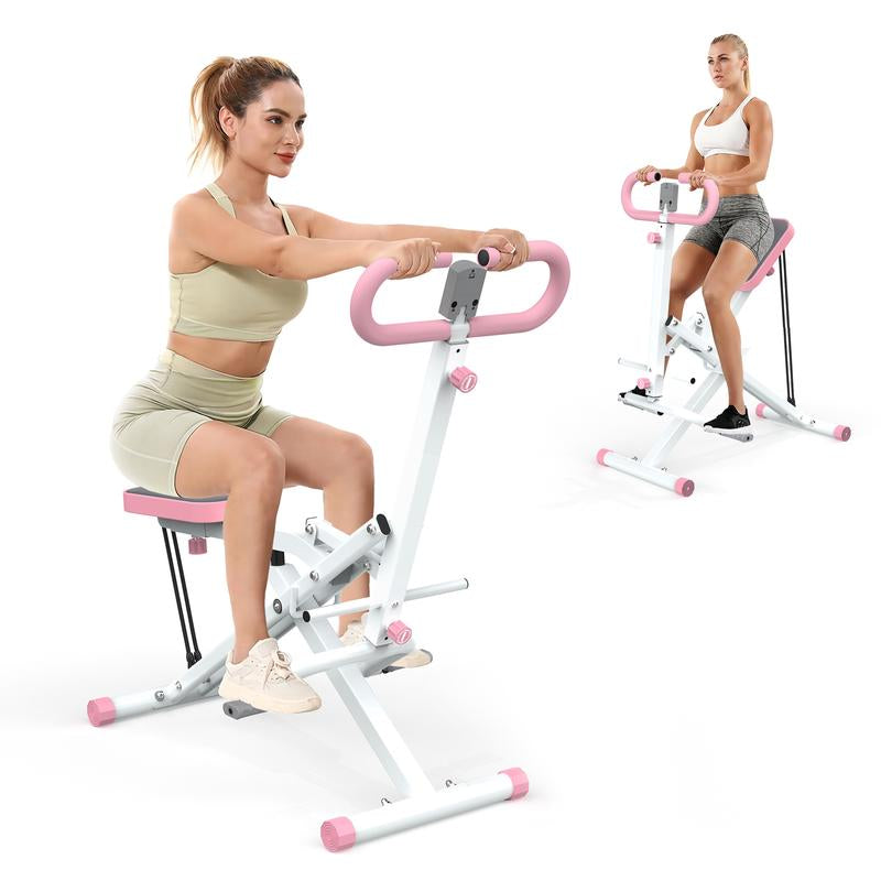 Ultimate Home Squat Machine with Adjustable Resistance Bands - Foldable 330LBS Rodeocore Exercise Machine for Glutes, Thighs & Core - Perfect!