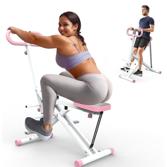 Ultimate Home Squat Machine with Adjustable Resistance Bands - Foldable 330LBS Rodeocore Exercise Machine for Glutes, Thighs & Core - Perfect!