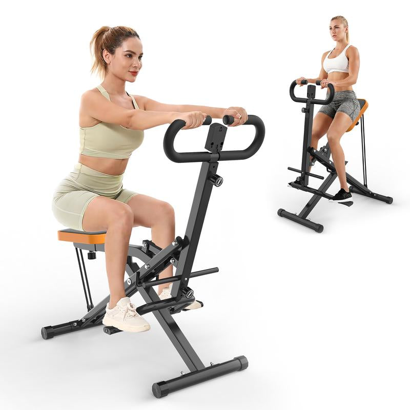 Ultimate Home Squat Machine with Adjustable Resistance Bands - Foldable 330LBS Rodeocore Exercise Machine for Glutes, Thighs & Core - Perfect!