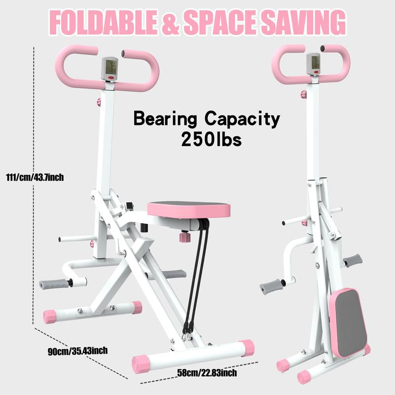 Ultimate Home Squat Machine with Adjustable Resistance Bands - Foldable 330LBS Rodeocore Exercise Machine for Glutes, Thighs & Core - Perfect!